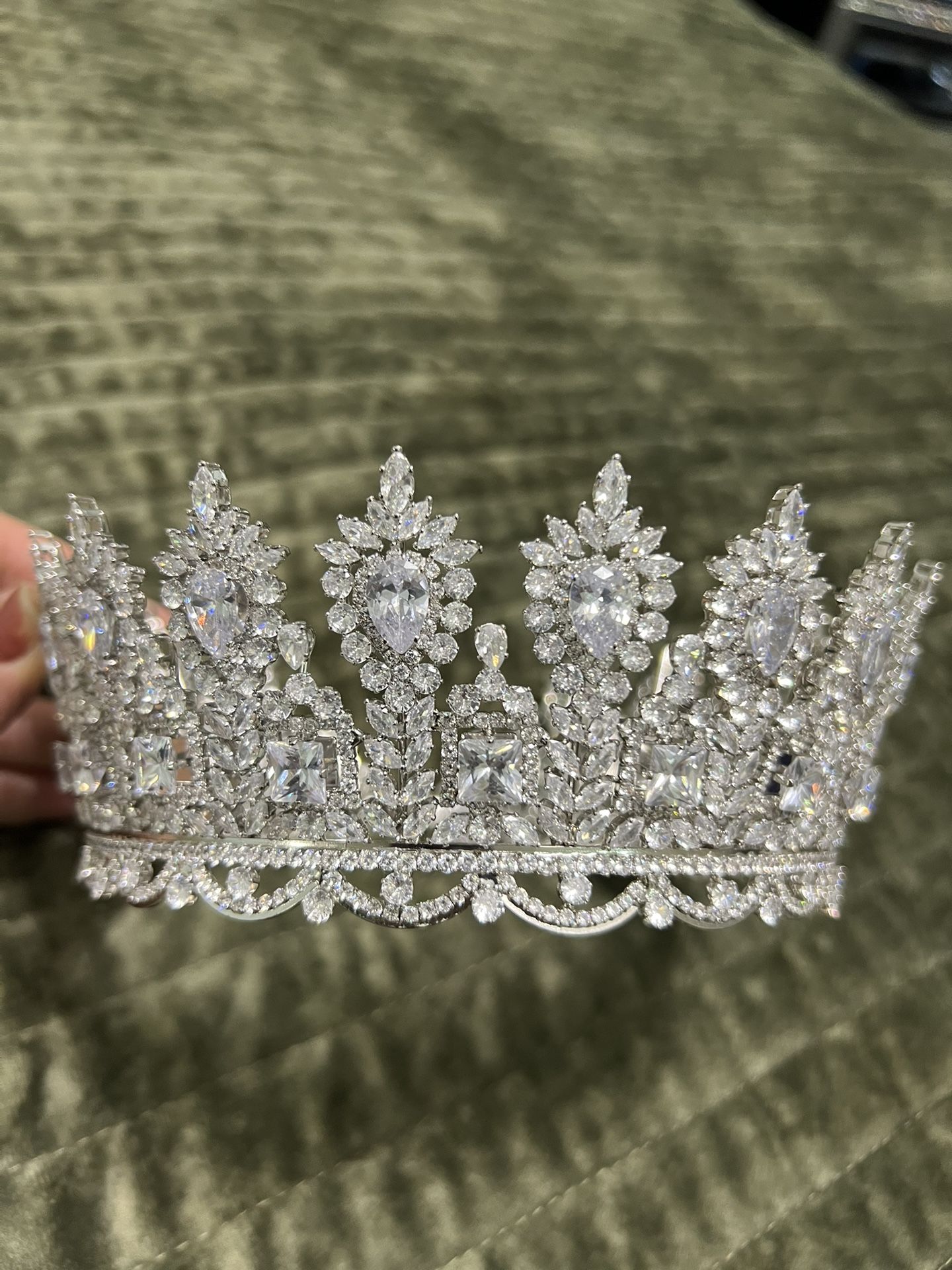 Lucky Collections Bridal headband crystal Silver tiara wedding accessories Wedding Crown