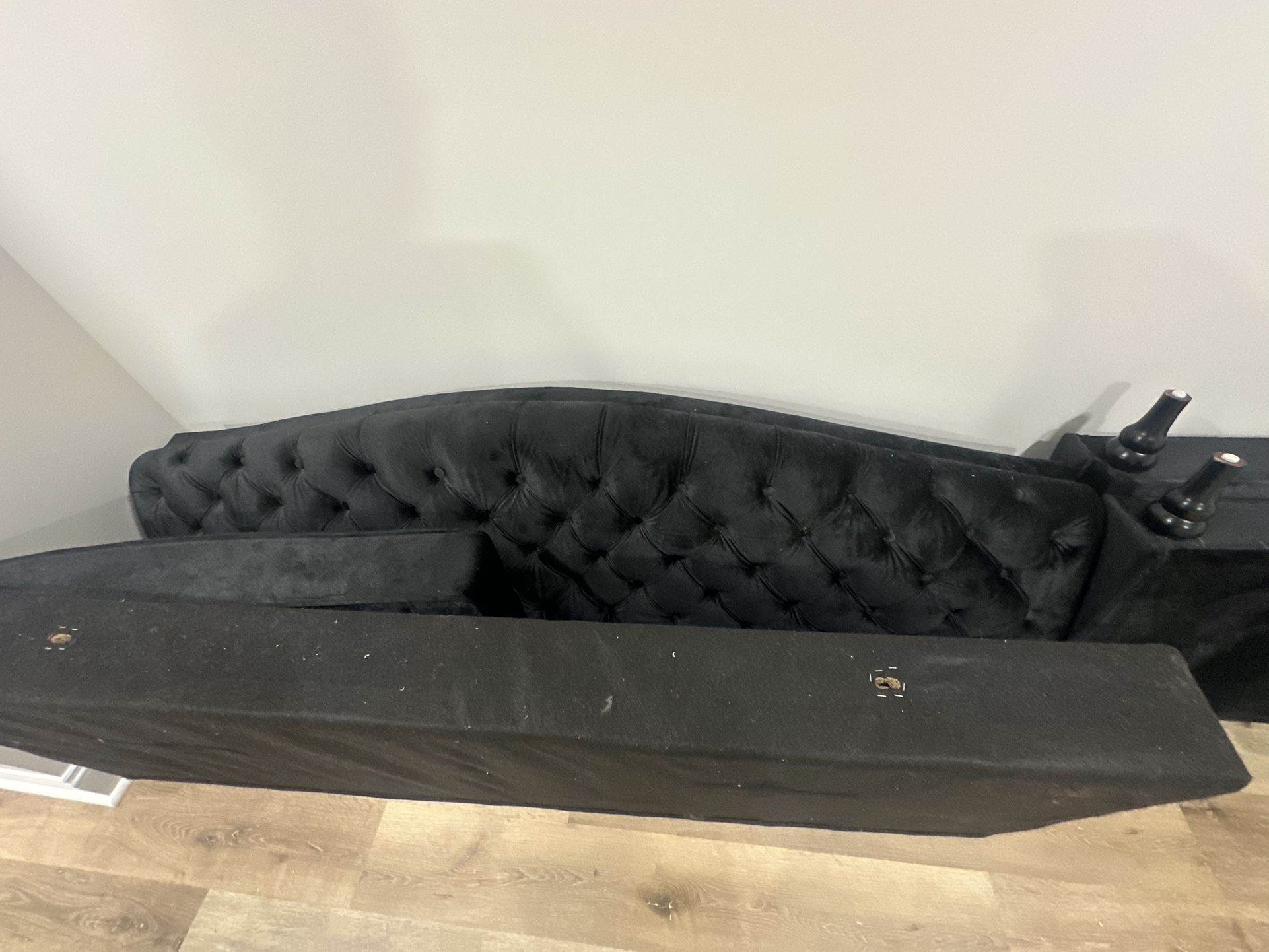 Black Velvet Couch