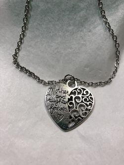 Heart Mother And daughter necklace
