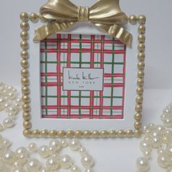 Nicole Miller Gold Bow New Picture Frame For Sale 