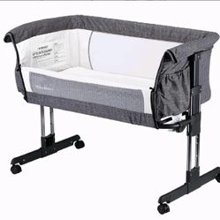 Mika Micky Bedside Sleeper Portable Crib - Grey