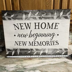 Canvas Framed Picture “New Beginnings New Home”