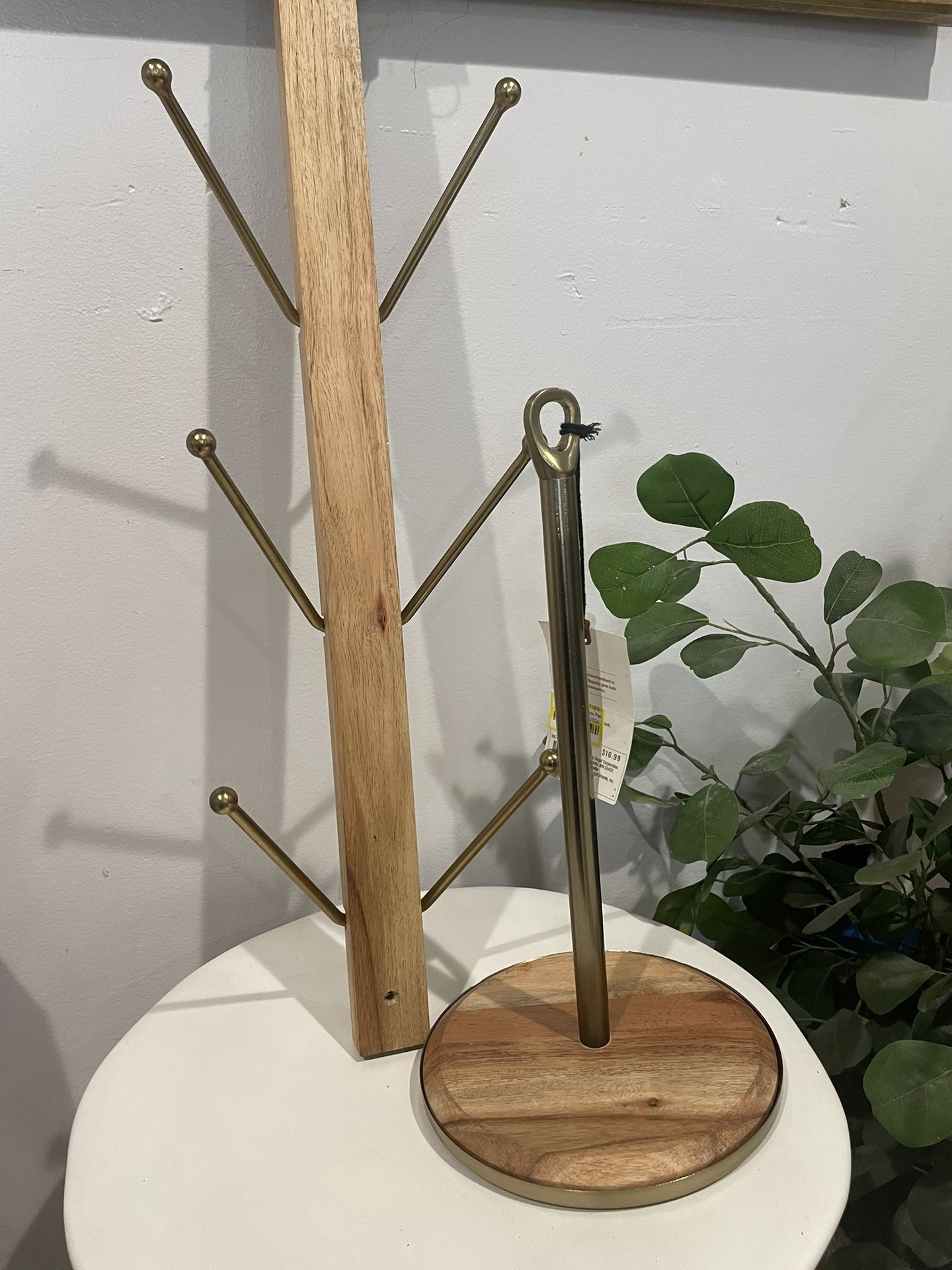 Wood & Brass Paper Towel Holder & Wall Rack - Hearth & Hand™ with Magnolia