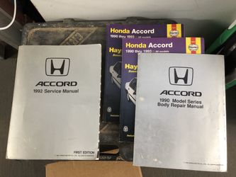 92 Honda Accord Service Manuals.