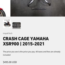 IMPAKTECH CRASH CAGE  PAINTED BLACK 2017 XSR900/FZ-09/MT-09