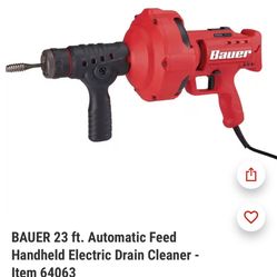 BAUER Handheld Drain cleaner Electric 