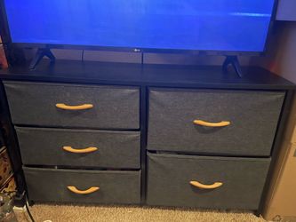 Black 5 Drawer Dresser