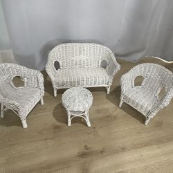 Wicker Doll Set 
