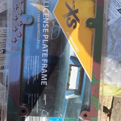 license plate . aluminum carbon