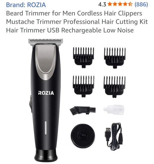 Rozia Beard Trimmer Cordless Hair Clippers- Used A Handful of Times.