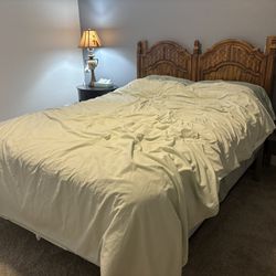Queen Bed Frame, Mattress And Box Spring Included 