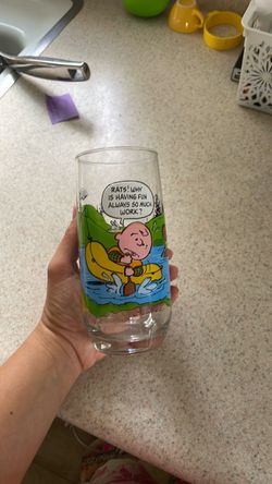 Peanuts Charlie Brown Vintage Drinking Glass