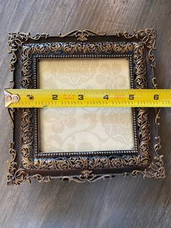Vintage heavy bijou Bronze Picture Frame