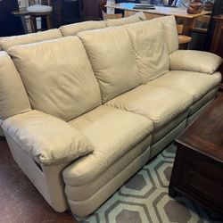 Double Recliner Leather Couch