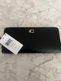 New authentic Coach Leather wallet black