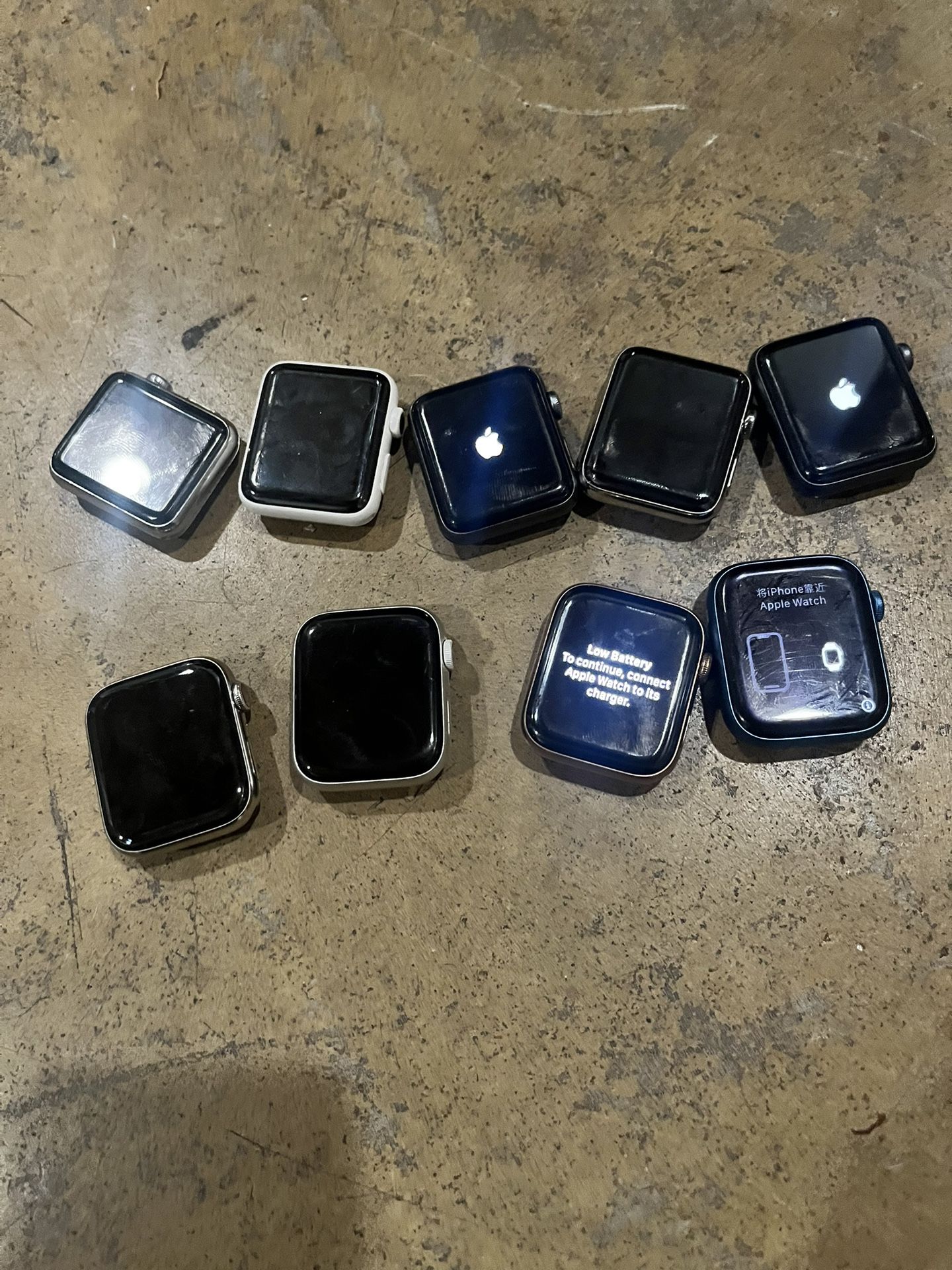 Lot of 9 Apple Watches β Series 1 to 7 β GPS + LTE β Great Condition