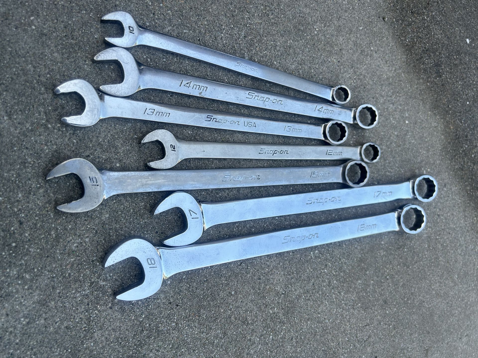 Snap On Tools Wrenches 10.12.13.14.15.17.18