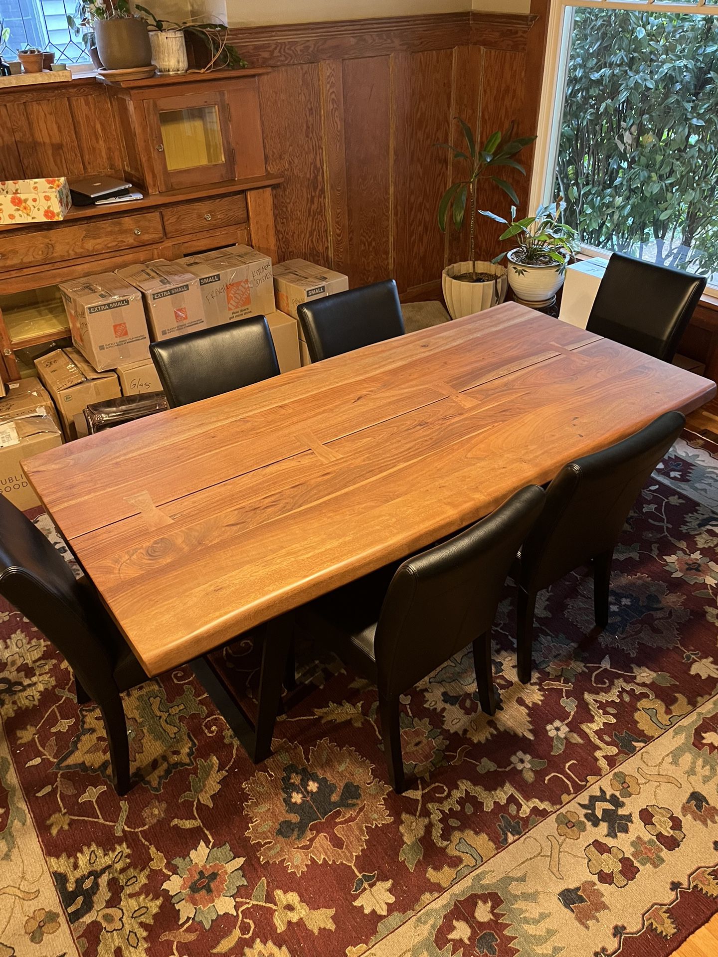 Live Edge 80” Like New Dining Table - Crate And Barrel