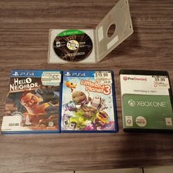 Hello neighbor And Little big Planet 3 And deadRising3 And Dishonored 2