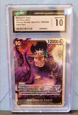 One Piece Marshall D. Teach CGC 10 pristine graded slab Gem Mint