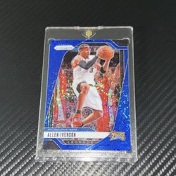 2024 Panini Prizm Allen Iverson Blue Sparkle /144 #291