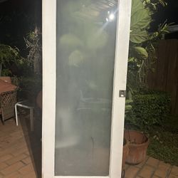 Used 30x 80 Indoor Or Outdoor ( Covered Área) frosted glass door for Bathroom Or 
