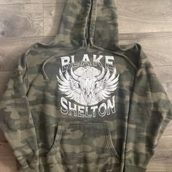 Blake Shelton Camo Hoodie Large Camouflage Pullover Sweater Tour Country Music