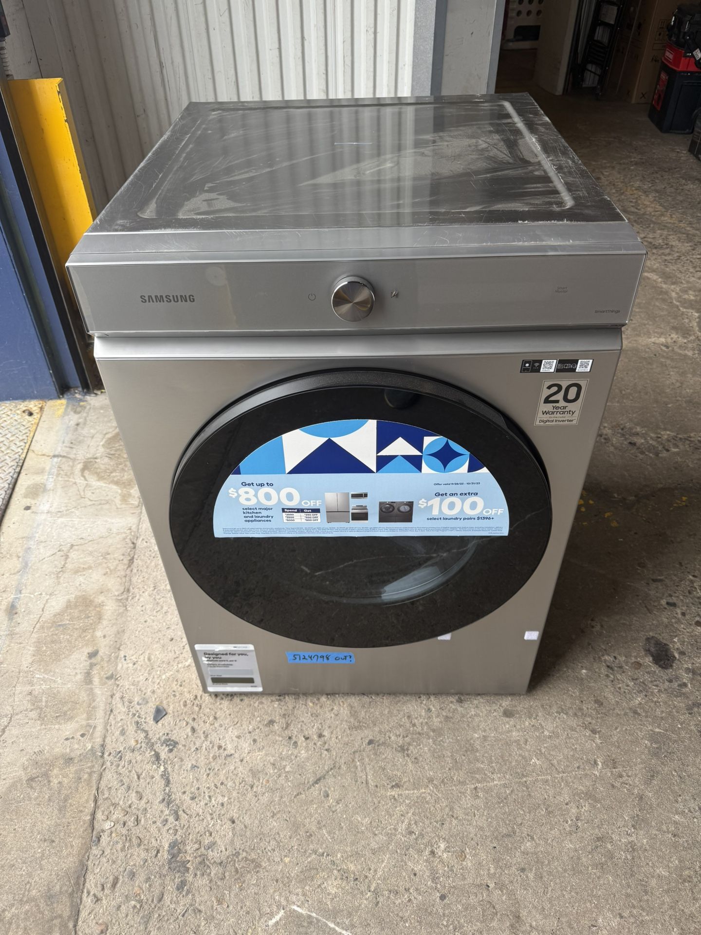 27”brand New Samsung Bespoke Gas Dryer