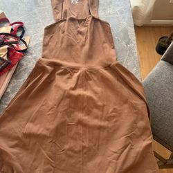 Brown Flare Tummy Control Dress
