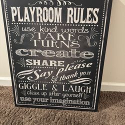 Playroom Sign. 30L X 24W