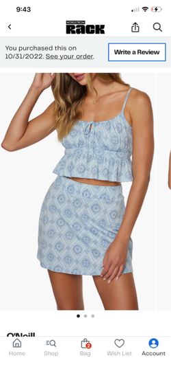 O'Neill Tiffany Floral Cotton Blend Crop Camisole BNWT (top only)