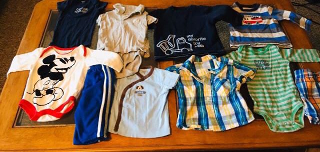 Baby boy clothing lot size 6-9 months 58 pieces total . $35