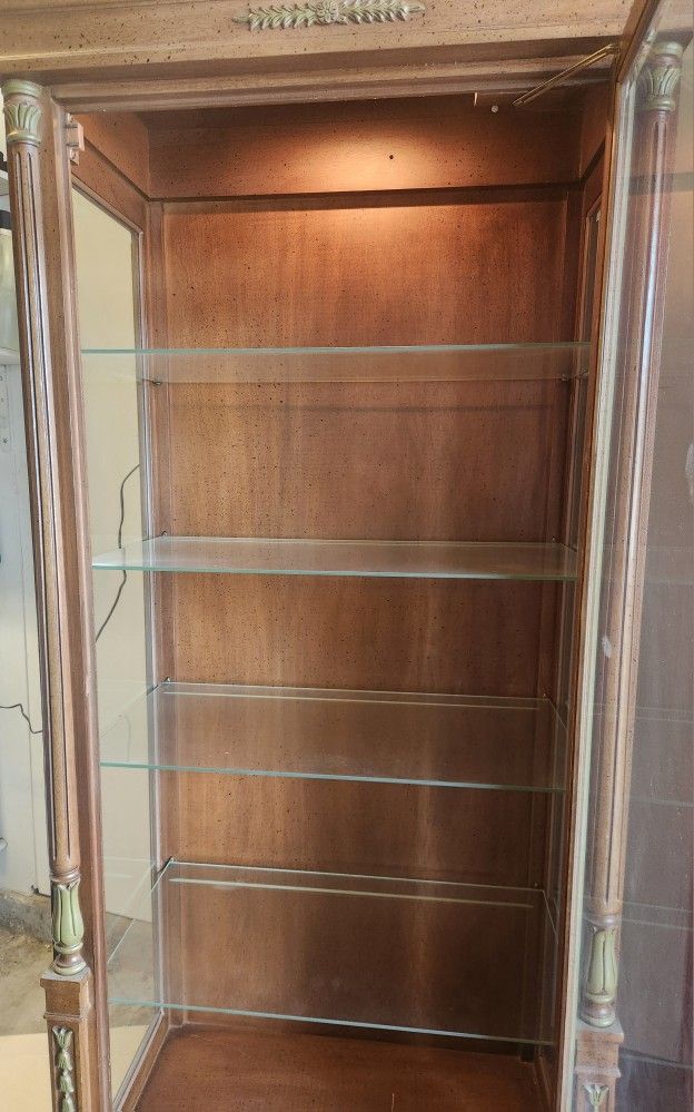 Elegant wooden display cabinet