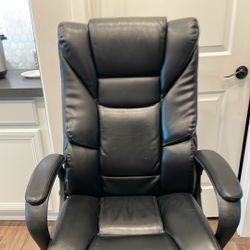 Black Faux Leather Chair