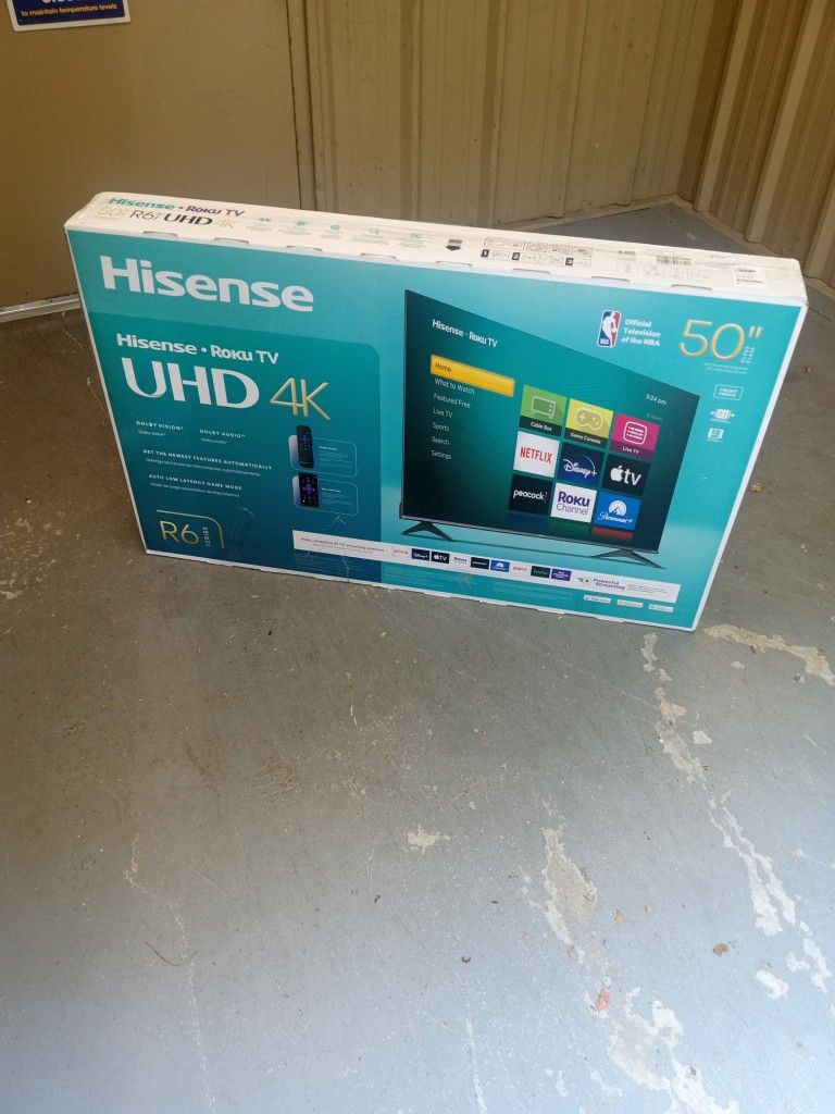 -FIRM PRICE NON-NEGOTIABLE- 50 In. Hisense 4k Roku Smart TV W/Remote