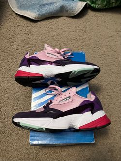 Adidas falcon clear pink purple