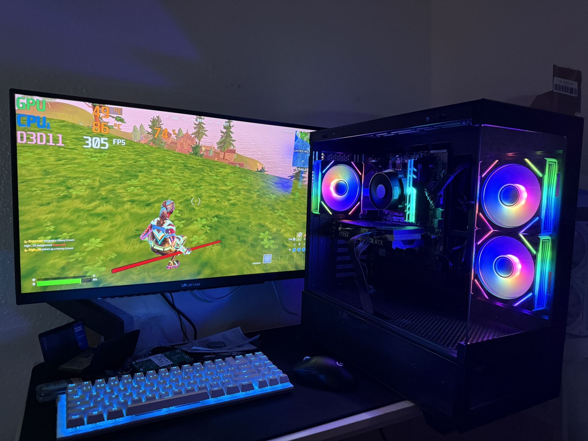 Black Gaming Pc Computer Desktop RTX 4060