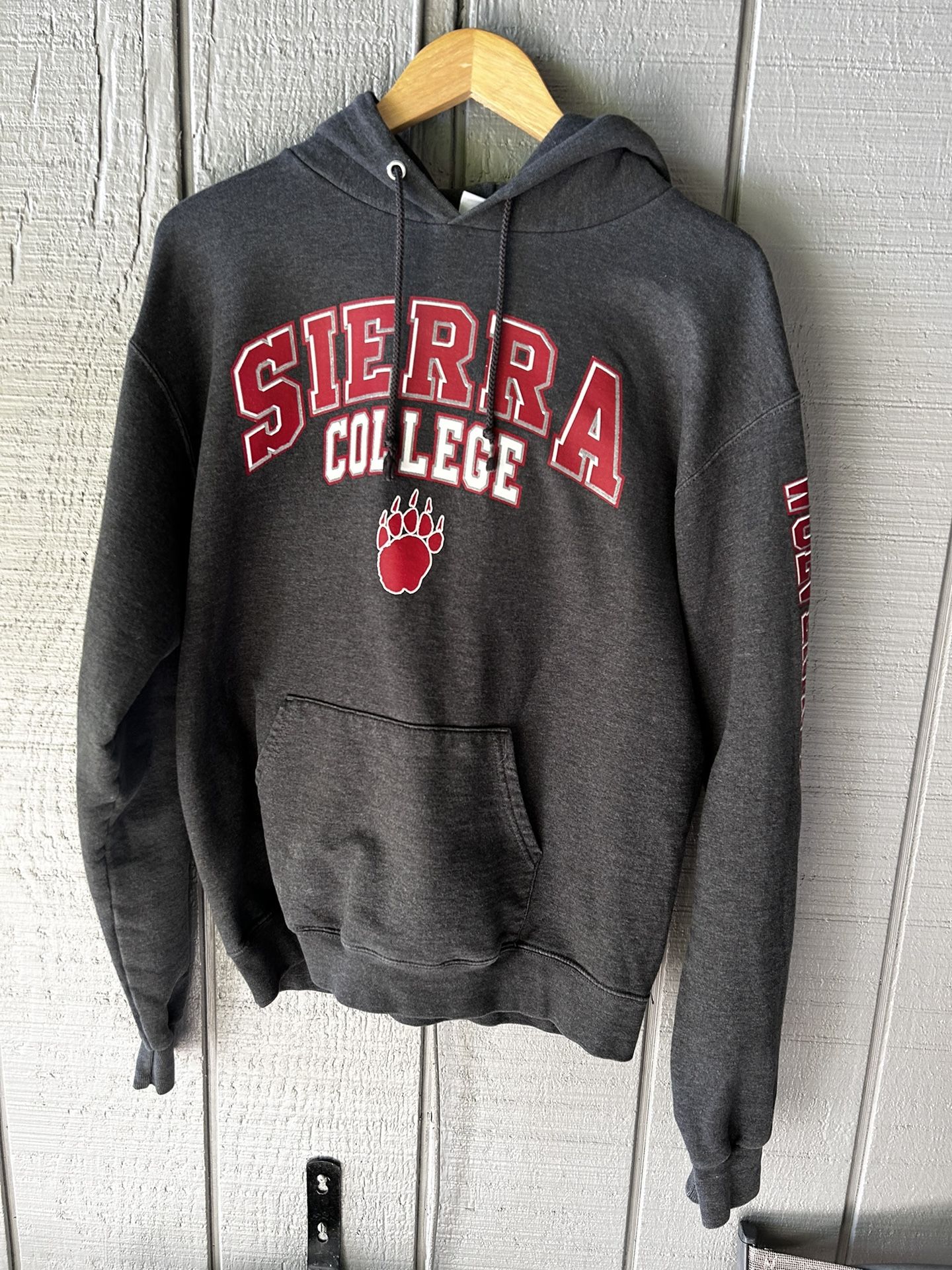 Champion Eco Sierra College Black Hooded Pullover Jumper Hoodie Men’s Size M