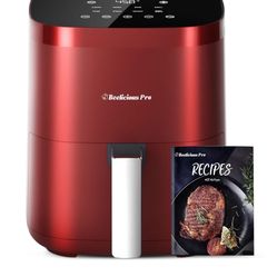 Air Fryer, Beelicious 8-in-1 Smart Compact 4QT Air Fryers, Shake Reminder,450°F Digital Airfryer with Flavor-Lock Tech, Tempered Glass Display, Fit fo