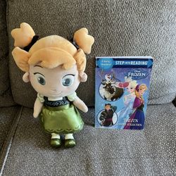 Disney Frozen Anna plush doll with book