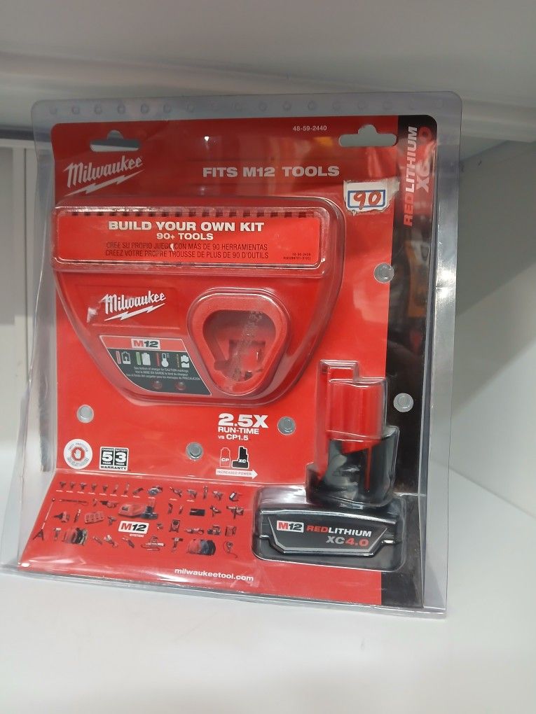 Milwaukee New M12 Charger More Battery Xc4.0 