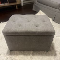 Grey Storage ottoman 