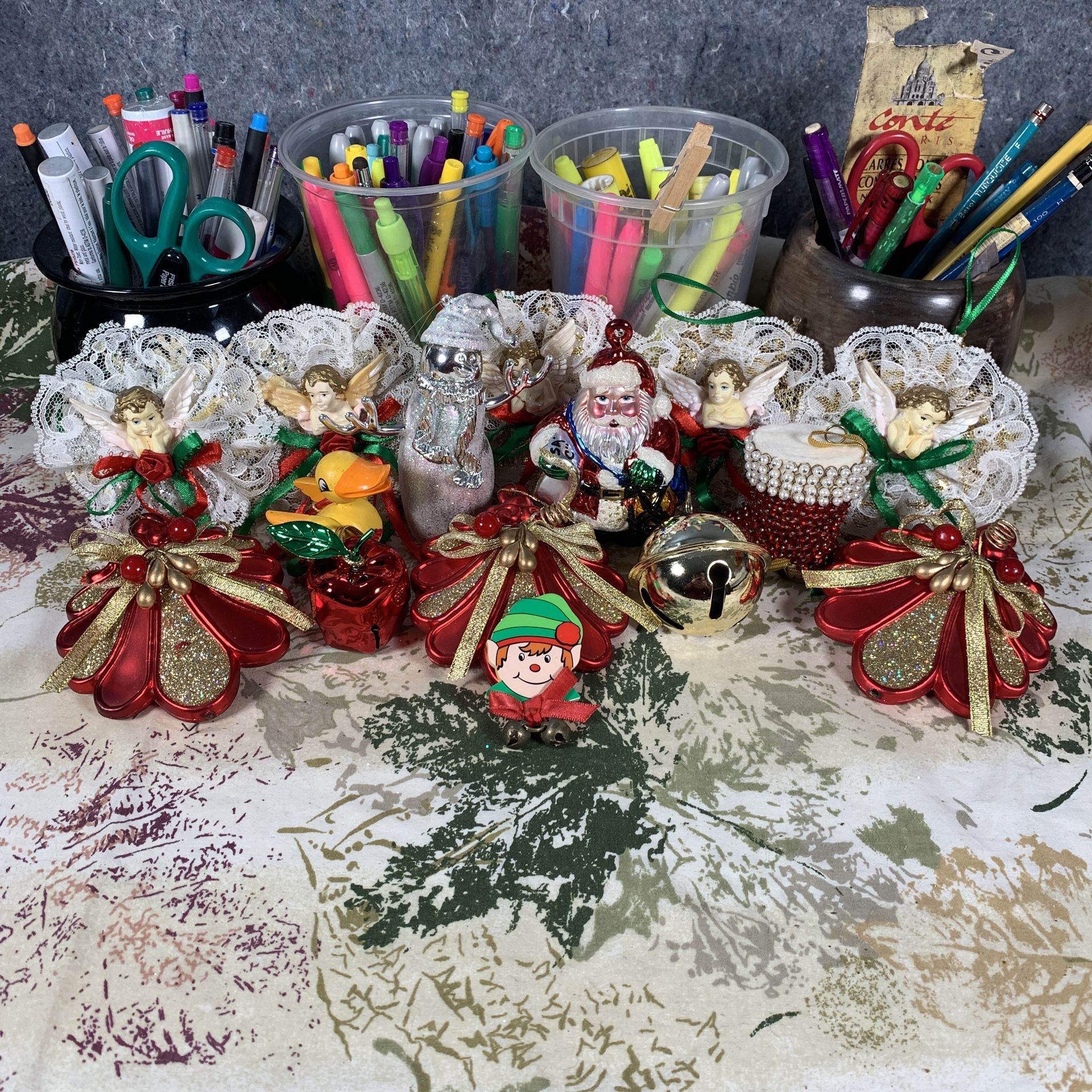 15 Pcs x Christmas Ornaments Decorations Santa Angels Snowman Bells Hallmark