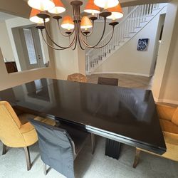 Solid Wood Table With Two Inserts