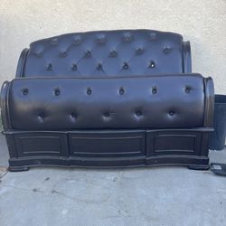 Cal king bed frame solid wood