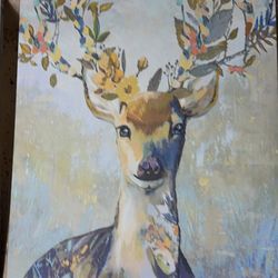 Deer Canvas Painting 