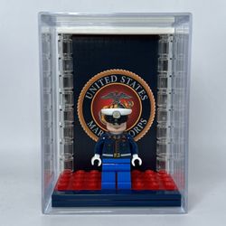 Collectible Force Pack Minifig Display Case For Lego United States Marine Corps