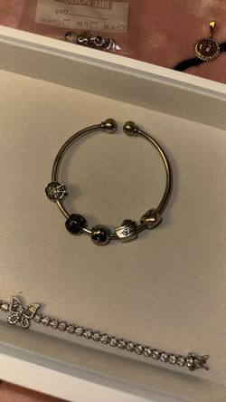 Pandora bangle bracelet with Disney charms