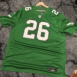 Saquon Barkley 24-25 Kelly Green Eagles Jersey 
