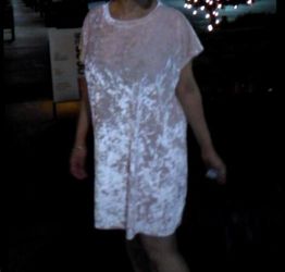 Light pink velvet dress